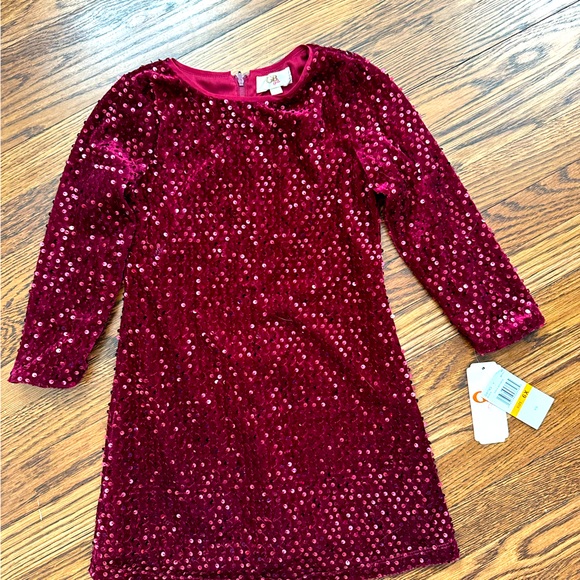 NWT: Kids’ maroon sequin dress - Picture 1 of 2